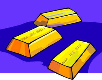 gold bars cartoon image