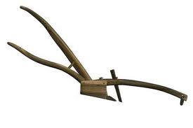 hand plough wooden primitive