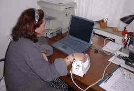 woman computer programmer at work iron mouse