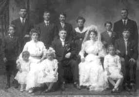 old photograph of wedding